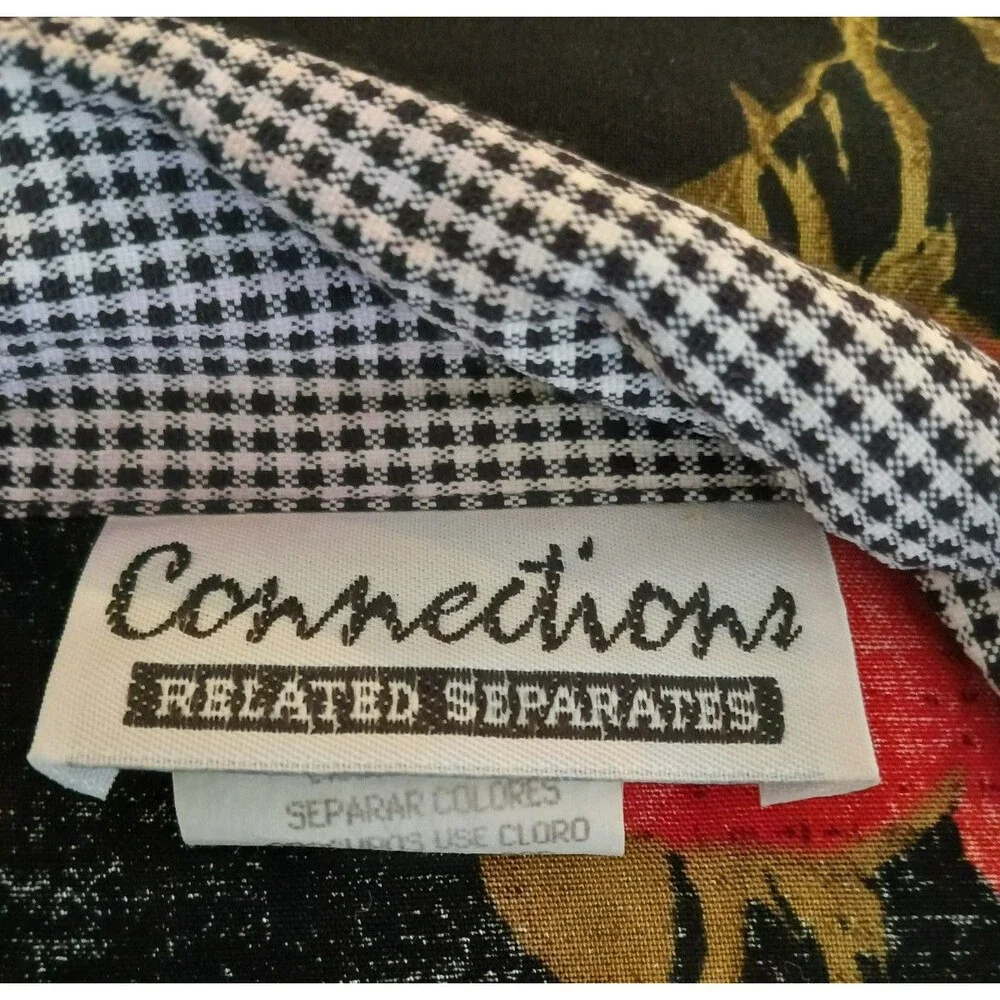 Connections Vintage Women's Long Floral Blazer Jacket Office Work Modest Church - Picture 11 of 12